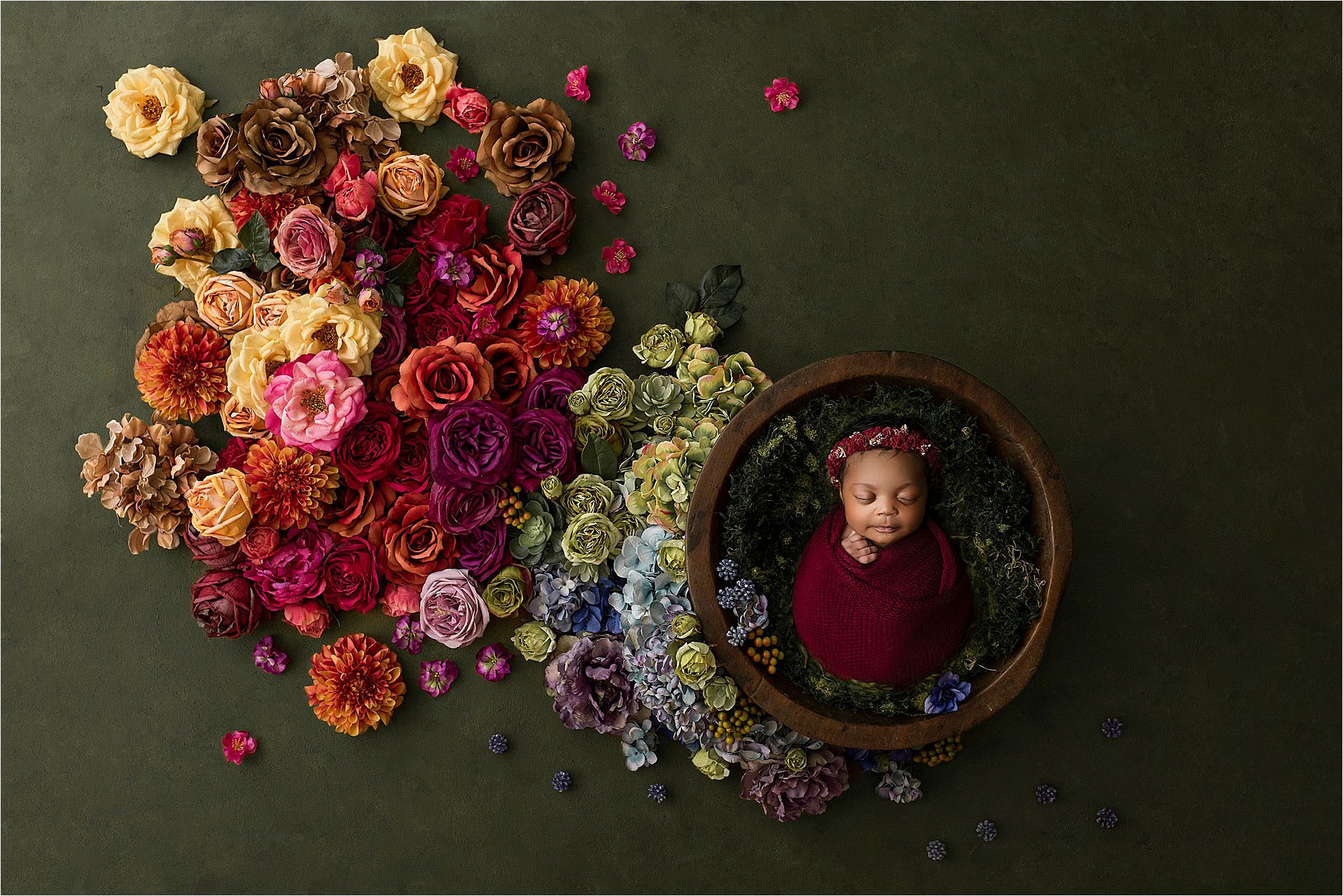 Newborn Photography Dallas Floral Bowl 1