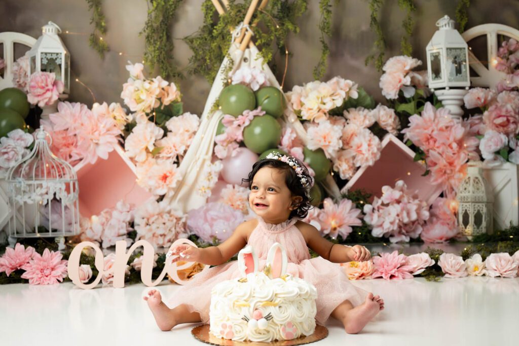 6 Dos And Don'Ts For A Successful Cake Smash Photo Session 10 Floral Garden Cake Smash Session Dallas Showcasing A Soft Pink First Birthday Setup With Flowers And Vintage Décor