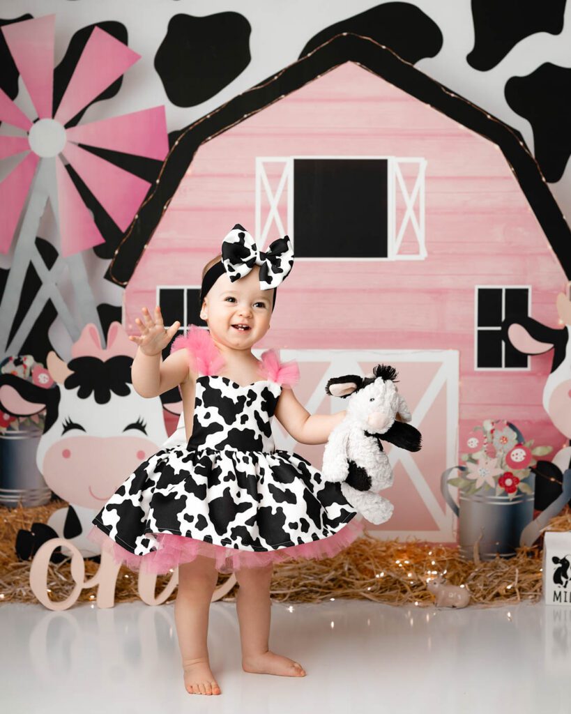 Cake Smash Theme Ideas For Your Baby'S First Birthday 13 Farm Theme Cake Smash Photography With A Custom Indoor Backdrop And Birthday Décor.