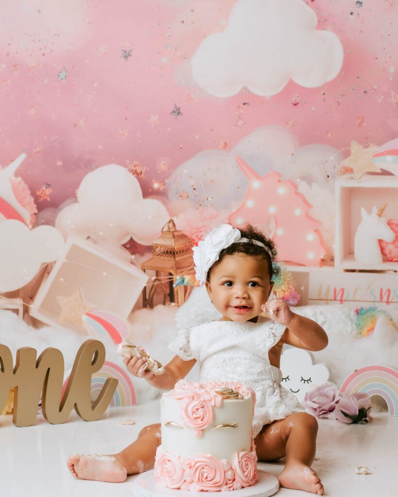 Cake Smash Safety: How To Prepare For Your Baby'S First Birthday 12 First Birthday Cake Smash Preparation With A Pastel Studio Backdrop With Dallas Cake Smash Photographer