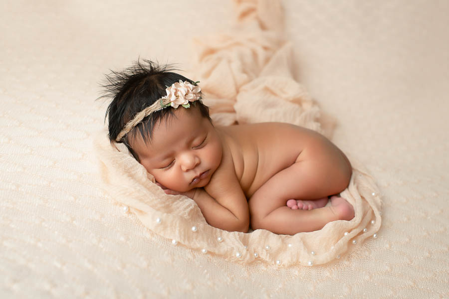 Booking A Dallas Newborn Photographer: What Every Parent Should Know 22 Neutral Newborn Photography Portrait Of Sleeping Baby Photographed In Dallas Studio
