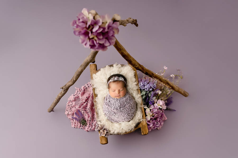 Booking A Dallas Newborn Photographer: What Every Parent Should Know 23 Luxury Newborn Photography Studio Setup With Floral Styling In Dallas