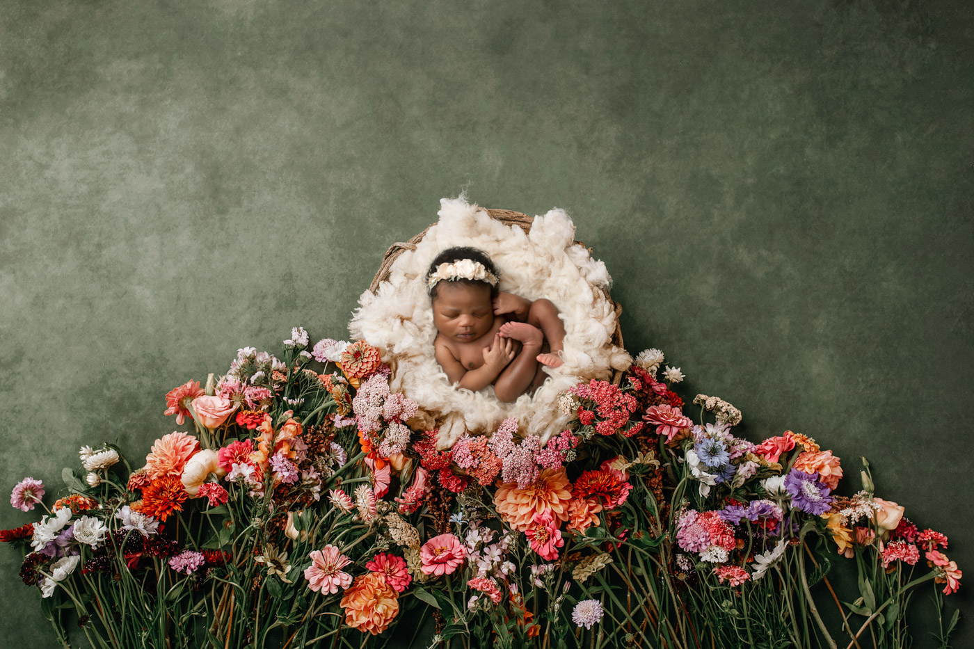 Newborn Photography Dallas Floral Studio Setup