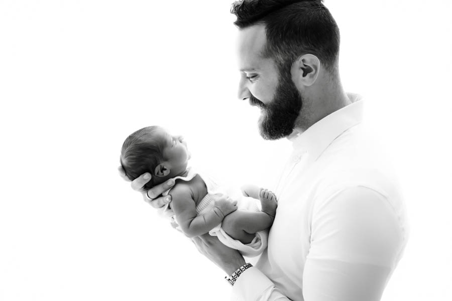Dallas Newborn Photography Father Baby Portrait