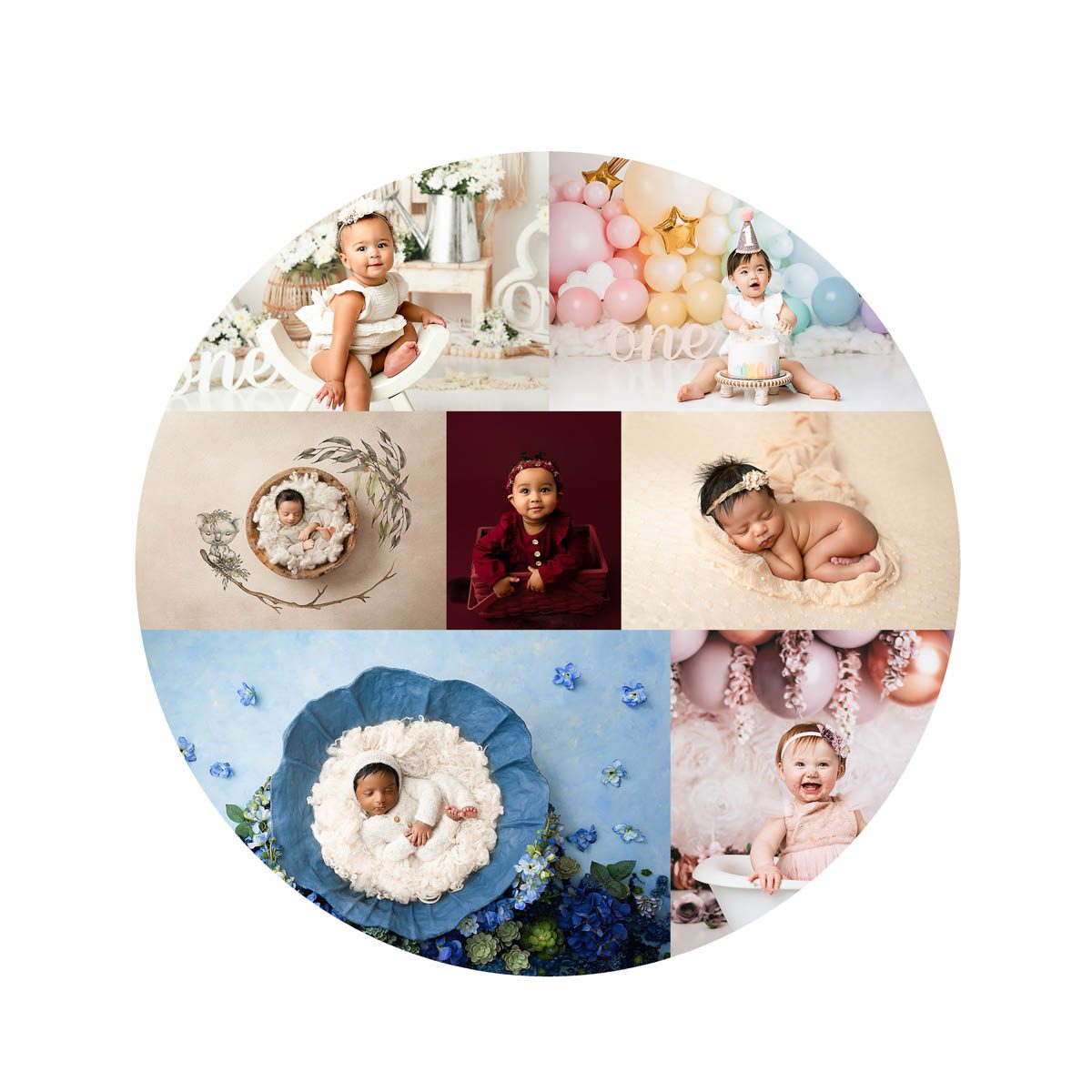 Luxury newborn and cake smash photography in Dallas featuring styled baby portraits and first birthday sessions by Lily Hayes Photography