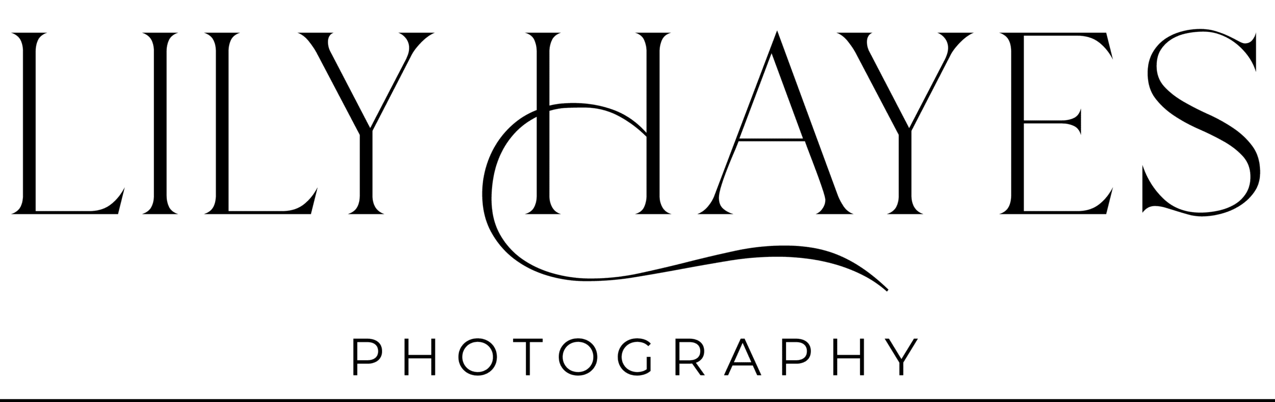 Dallas newborn and cake smash photographer logo for Lily Hayes Photography studio