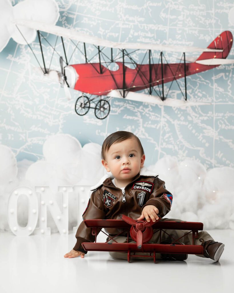 First Birthday Portrait Captured By A Baby Photographer In Dallas