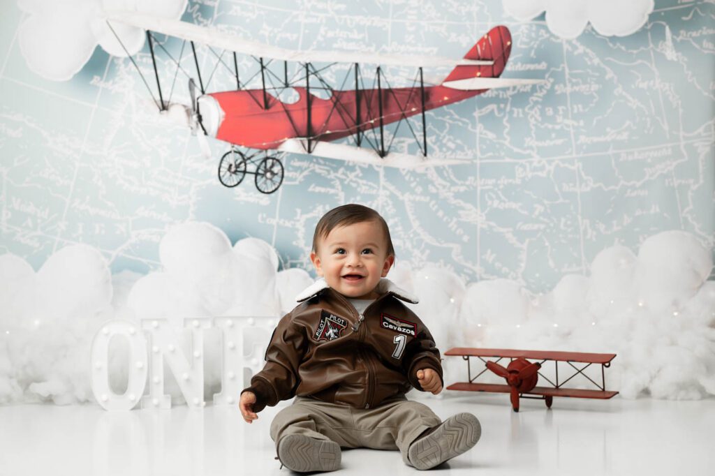 Baby Milestone Portrait Before A Cake Smash Session In Dallas